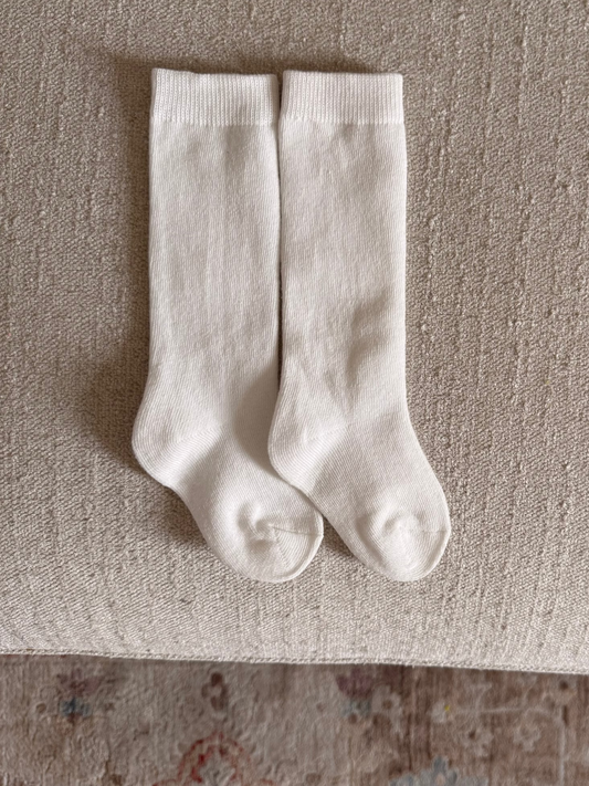 White High Knee Socks